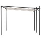 vidaXL Gazebo con Tetto Retrattile 400x300x233 cm Crema vidaXL Gazebo con Tetto Retrattile 400x300x233 cm Crema