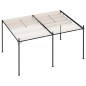 vidaXL Gazebo con Tetto Retrattile 400x300x233 cm Crema vidaXL Gazebo con Tetto Retrattile 400x300x233 cm Crema