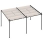 vidaXL Gazebo con Tetto Retrattile 400x300x233 cm Crema vidaXL Gazebo con Tetto Retrattile 400x300x233 cm Crema