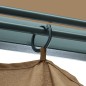 vidaXL Gazebo con Tenda 300x300 cm Grigio Talpa in Alluminio vidaXL Gazebo con Tenda 300x300 cm Grigio Talpa in Alluminio