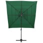 vidaXL Ombrellone a 4 Livelli con Palo in Alluminio Verde 250x250 cm vidaXL Ombrellone a 4 Livelli con Palo in Alluminio Verde 250x250 cm