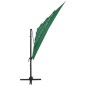 vidaXL Ombrellone a 4 Livelli con Palo in Alluminio Verde 250x250 cm vidaXL Ombrellone a 4 Livelli con Palo in Alluminio Verde 250x250 cm
