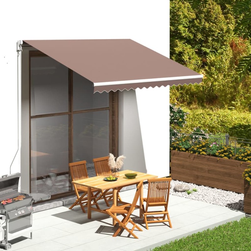 vidaXL Tessuto di Ricambio per Tenda da Sole Marrone 3,5x2,5 m vidaXL Tessuto di Ricambio per Tenda da Sole Marrone 3,5x2,5 m