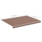 vidaXL Tessuto di Ricambio per Tenda da Sole Marrone 4x3 m vidaXL Tessuto di Ricambio per Tenda da Sole Marrone 4x3 m