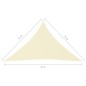 vidaXL Parasole a Vela Oxford Triangolare 5x5x6 m Crema vidaXL Parasole a Vela Oxford Triangolare 5x5x6 m Crema