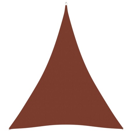 vidaXL Parasole a Vela Tessuto Oxford Triangolare 4x5x5 m Terracotta  