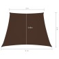 vidaXL Parasole a Vela in Tela Oxford a Trapezio 3/5x4 m Marrone vidaXL Parasole a Vela in Tela Oxford a Trapezio 3/5x4 m Marrone