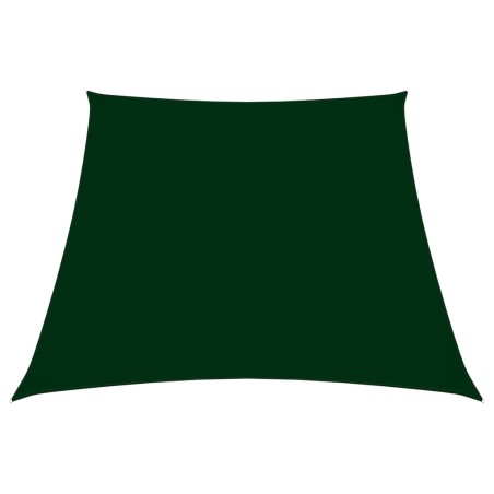 vidaXL Parasole a Vela in Tela Oxford a Trapezio 2/4x3 m Verde Scuro