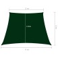vidaXL Parasole a Vela in Tela Oxford a Trapezio 2/4x3 m Verde Scuro vidaXL Parasole a Vela in Tela Oxford a Trapezio 2/4x3 m Verde Scuro