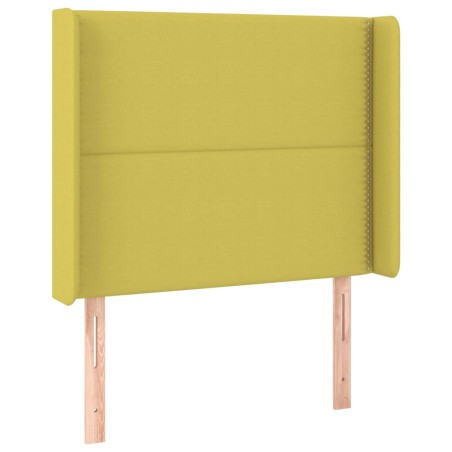Testiera ad Orecchio Verde 93x16x118/128 cm in Tessuto