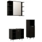 vidaXL Set Mobili da Bagno 3 pz Nero in Truciolato vidaXL Set Mobili da Bagno 3 pz Nero in Truciolato