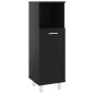 vidaXL Set Mobili da Bagno 4 pz Nero in Truciolato vidaXL Set Mobili da Bagno 4 pz Nero in Truciolato