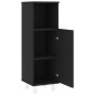 vidaXL Set Mobili da Bagno 4 pz Nero in Truciolato vidaXL Set Mobili da Bagno 4 pz Nero in Truciolato