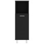 vidaXL Set Mobili da Bagno 4 pz Nero in Truciolato vidaXL Set Mobili da Bagno 4 pz Nero in Truciolato