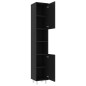 vidaXL Set Mobili da Bagno 4 pz Nero in Truciolato vidaXL Set Mobili da Bagno 4 pz Nero in Truciolato