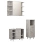 vidaXL Set Mobili da Bagno 3 pz Grigio Cemento in Truciolato vidaXL Set Mobili da Bagno 3 pz Grigio Cemento in Truciolato