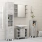vidaXL Set Mobili da Bagno 3 pz Grigio Cemento in Truciolato vidaXL Set Mobili da Bagno 3 pz Grigio Cemento in Truciolato
