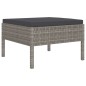 vidaXL Set Divani da Giardino 4 pz con Cuscini in Polyrattan Grigio vidaXL Set Divani da Giardino 4 pz con Cuscini in Polyrattan Grigio