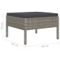 vidaXL Set Divani da Giardino 4 pz con Cuscini in Polyrattan Grigio vidaXL Set Divani da Giardino 4 pz con Cuscini in Polyrattan Grigio