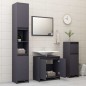 vidaXL Set Mobili da Bagno 3 pz Grigio in Truciolato vidaXL Set Mobili da Bagno 3 pz Grigio in Truciolato