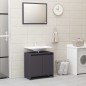 vidaXL Set Mobili da Bagno 3 pz Grigio in Truciolato vidaXL Set Mobili da Bagno 3 pz Grigio in Truciolato