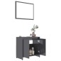 vidaXL Set Mobili da Bagno 3 pz Grigio in Truciolato vidaXL Set Mobili da Bagno 3 pz Grigio in Truciolato