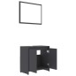 vidaXL Set Mobili da Bagno 3 pz Grigio in Truciolato vidaXL Set Mobili da Bagno 3 pz Grigio in Truciolato