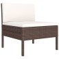 vidaXL Set Divani da Giardino 10 pz con Cuscini in Polyrattan Marrone vidaXL Set Divani da Giardino 10 pz con Cuscini in Polyrattan Marrone