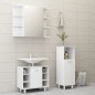 vidaXL Set Mobili da Bagno 3 pz Bianco in Truciolato vidaXL Set Mobili da Bagno 3 pz Bianco in Truciolato