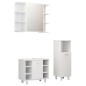 vidaXL Set Mobili da Bagno 3 pz Bianco in Truciolato vidaXL Set Mobili da Bagno 3 pz Bianco in Truciolato