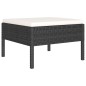 vidaXL Set Divani da Giardino 4 pz con Cuscini in Polyrattan Nero vidaXL Set Divani da Giardino 4 pz con Cuscini in Polyrattan Nero