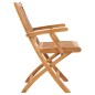 vidaXL Sedie da Giardino Pieghevoli 2 pz in Legno Massello di Teak