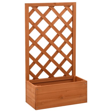 vidaXL Fioriera con Traliccio Arancione 50x25x90 cm Massello di Abete 