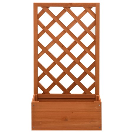 vidaXL Fioriera con Traliccio Arancione 50x25x90 cm Massello di Abete 