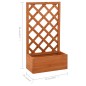 vidaXL Fioriera con Traliccio Arancione 50x25x90 cm Massello di Abete vidaXL Fioriera con Traliccio Arancione 50x25x90 cm Massello di Abete