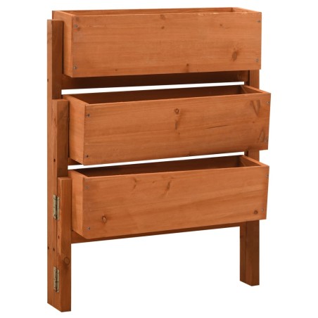 vidaXL Fioriera Giardino Pieghevole Arancione 60x14x75 cm Legno Abete 