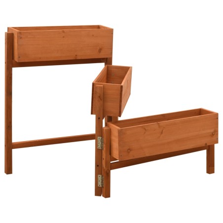 vidaXL Fioriera Giardino Pieghevole Arancione 60x14x75 cm Legno Abete 