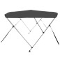 vidaXL Bimini di Prua con Tendalino a 3 Archi Antracite 183x140x137 cm vidaXL Bimini di Prua con Tendalino a 3 Archi Antracite 183x140x137 cm