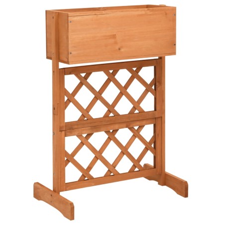 vidaXL Fioriera con Traliccio Arancione 45x30x74 cm Massello di Abete 