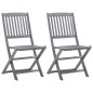 vidaXL Sedie da Giardino Pieghevoli 2pz con Cuscini in Massello Acacia vidaXL Sedie da Giardino Pieghevoli 2pz con Cuscini in Massello Acacia