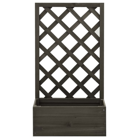 vidaXL Fioriera con Traliccio Grigia 50x25x90 cm Massello di Abete 