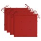 vidaXL Sedie da Giardino Pieghevoli 4pz con Cuscini in Massello Acacia vidaXL Sedie da Giardino Pieghevoli 4pz con Cuscini in Massello Acacia
