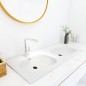 vidaXL Lavabo Doppio da Incasso 1205x460x145 mm in SMC Bianco vidaXL Lavabo Doppio da Incasso 1205x460x145 mm in SMC Bianco