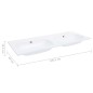 vidaXL Lavabo Doppio da Incasso 1205x460x145 mm in SMC Bianco vidaXL Lavabo Doppio da Incasso 1205x460x145 mm in SMC Bianco