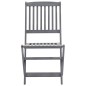 vidaXL Sedie da Giardino Pieghevoli 4pz con Cuscini in Massello Acacia vidaXL Sedie da Giardino Pieghevoli 4pz con Cuscini in Massello Acacia