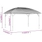 vidaXL Gazebo con Tetto ad Arco 3x4 m Antracite vidaXL Gazebo con Tetto ad Arco 3x4 m Antracite