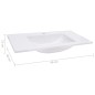 vidaXL Lavabo da Incasso 900x460x130 mm in SMC Bianco