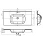 vidaXL Lavabo da Incasso 900x460x105 mm in SMC Bianco vidaXL Lavabo da Incasso 900x460x105 mm in SMC Bianco