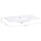 vidaXL Lavabo da Incasso 805x460x105 mm in SMC Bianco