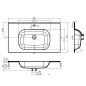vidaXL Lavabo da Incasso 805x460x105 mm in SMC Bianco